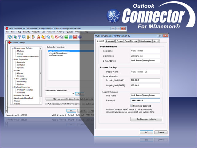 Outlook Connector for MDaemon Screenshot